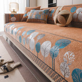 Boho Full Moon Tree Jacquard Chenille Sofa Cover