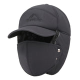 Men's Winter Trapper Hat with Ear Flaps and Face Cover