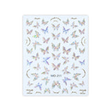 Polarized Three-Dimensional Relief Butterfly Nail Sticker