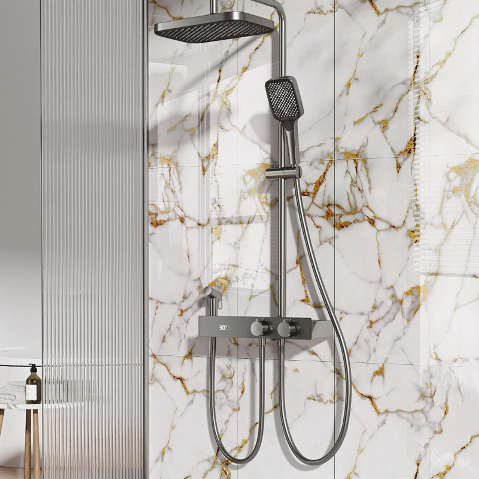 3D Marble Wall Stickers - Waterproof Self-Adhesive Decor