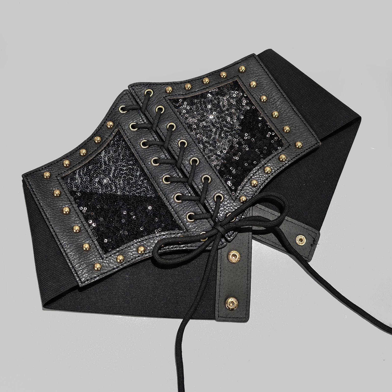 Gothic Plus Size Stretch Lace Cummerbund and Corset Belt