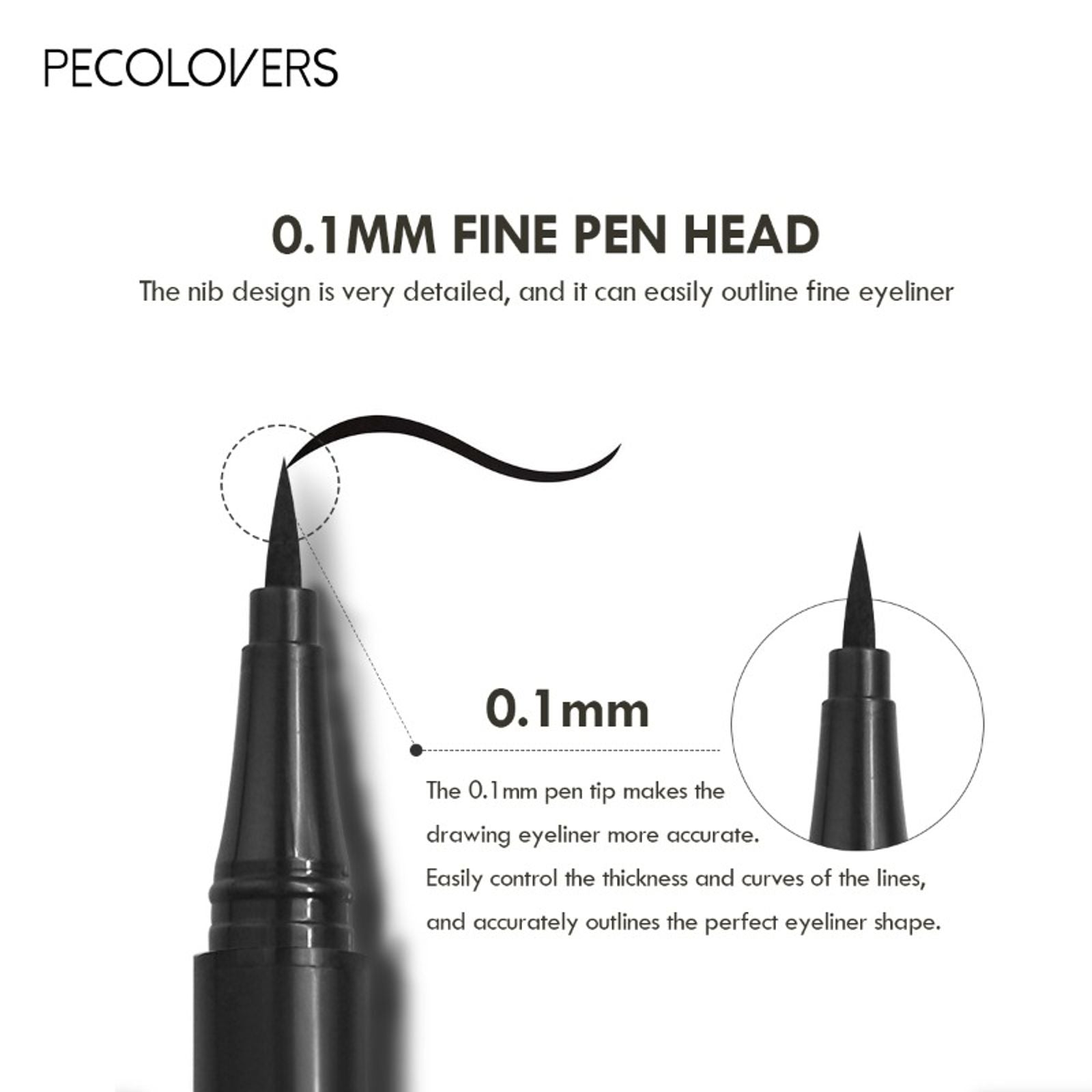 5PCS Smooth Liquid Eyeliner Pen Set - Waterproof & Long-lasting