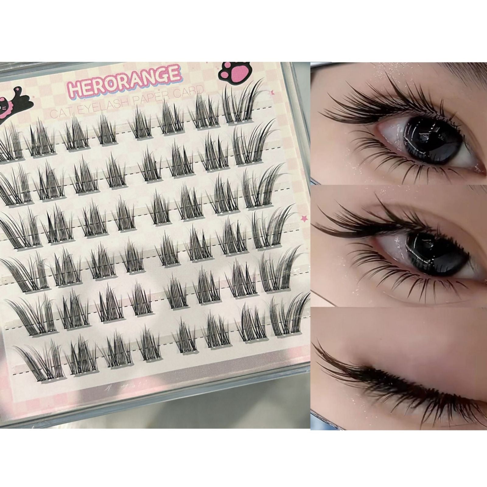 Self-Adhesive Fluffy Cluster Eyelashes for Daily Makeup