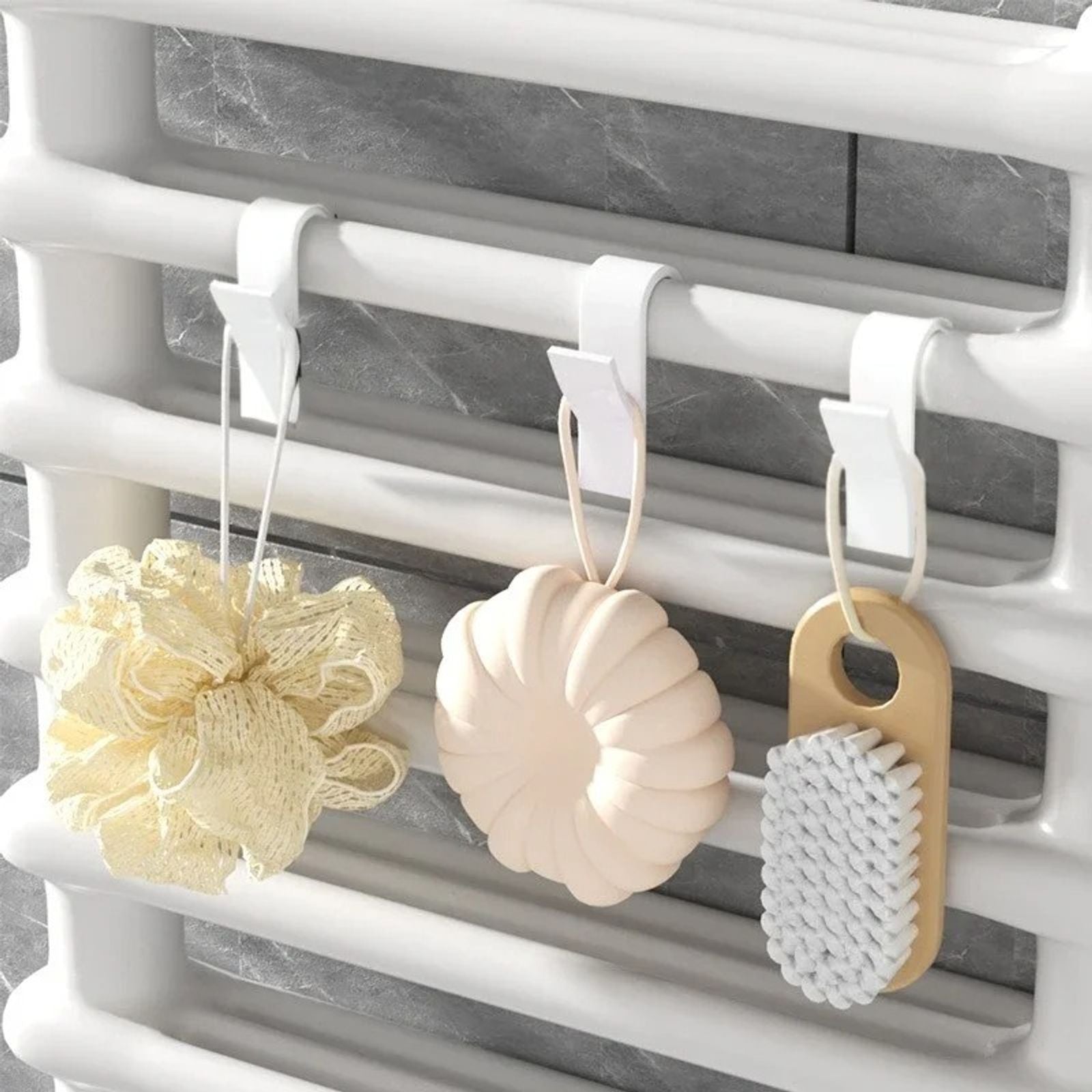 Heated Bathroom Towel Holder Rack with Hooks