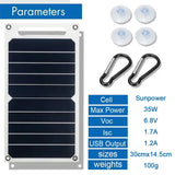 35W Portable Solar Panel with USB Charger for Outdoor Use