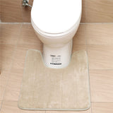 U-Shaped Water Absorbing Bathroom Mats