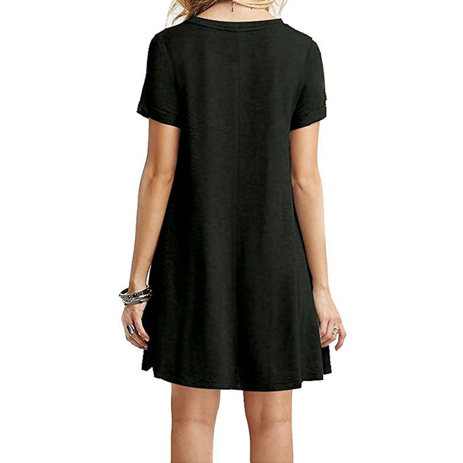 Women’s Vintage Casual Short Sleeve T-Shirt Dress