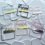 Happy Birthday Acrylic Cake Topper Set - 5pcs