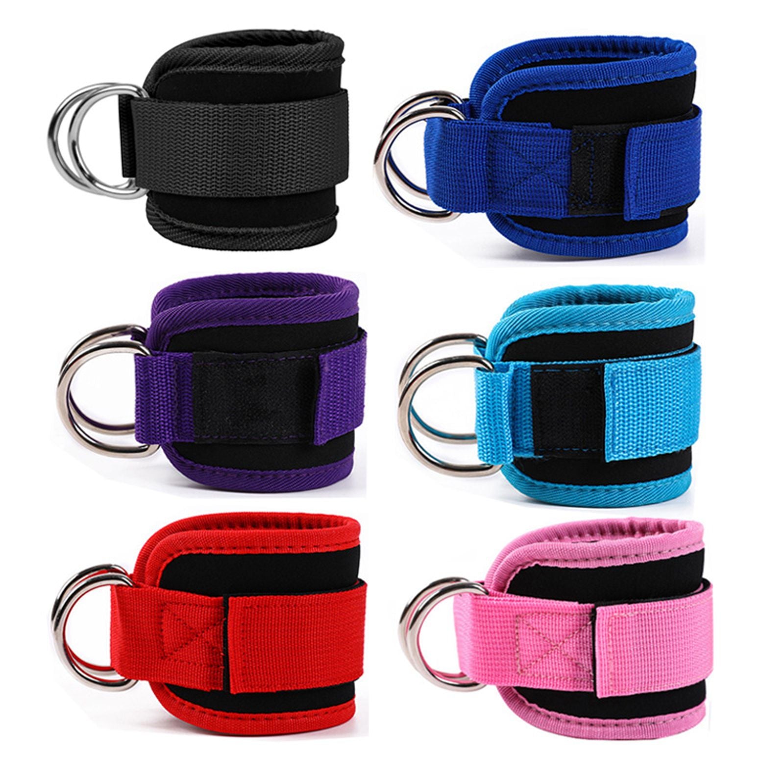 Cable Ankle Straps with Double D-Ring for Gym Workouts