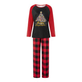 Christmas Family Pajamas Set with Hat and Buffalo Plaid Pants