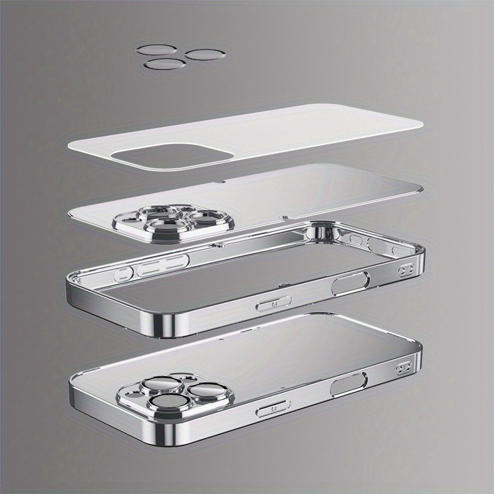 Cool Black Grey Electroplated Phone Case for Xiaomi Redmi