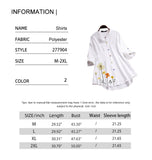 Women's Floral Pattern Button Down Long Sleeve Blouse