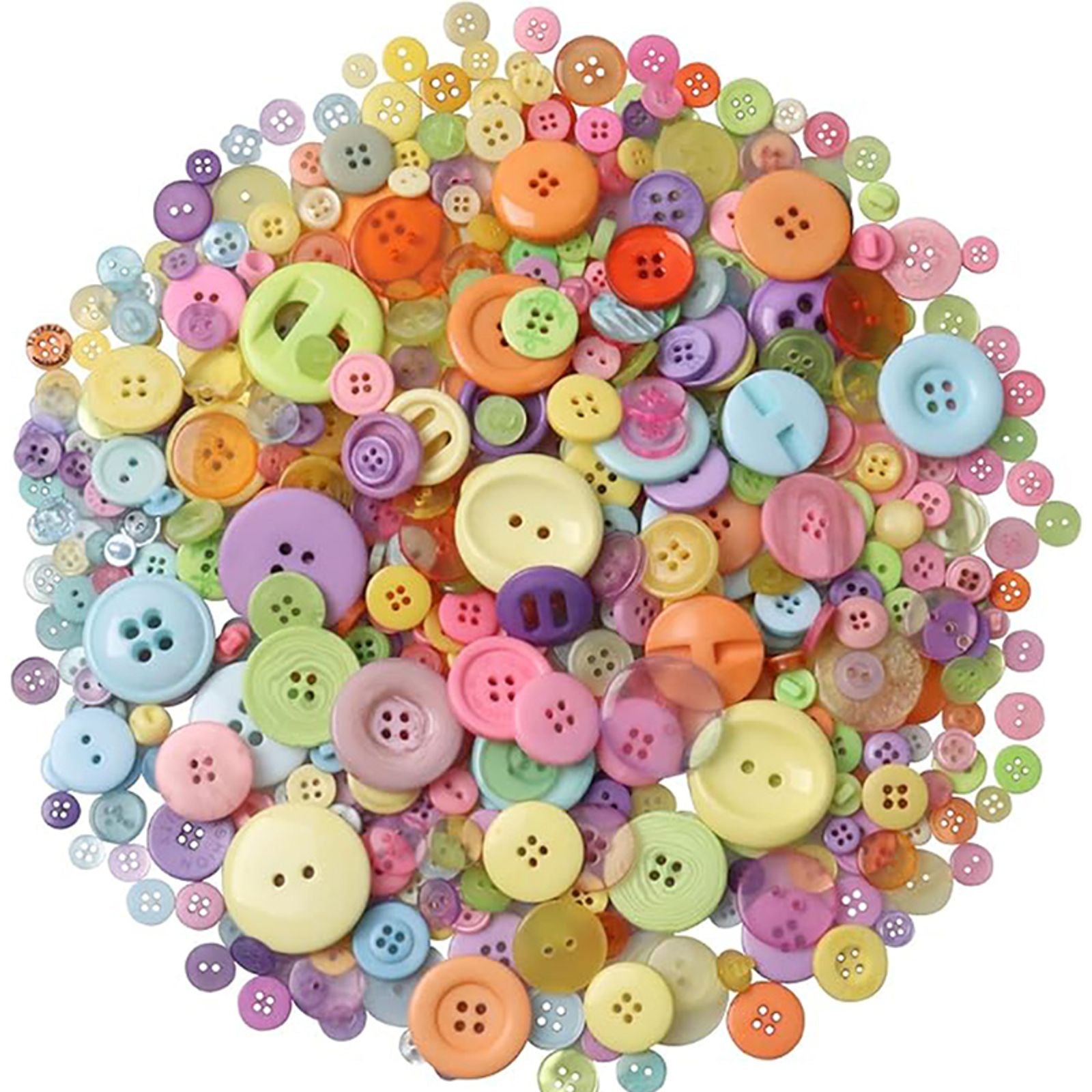50g Pack Mix Size Color Resin Sewing Buttons