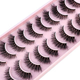 3D Faux Mink Hair False Eyelashes - Natural Crisscross Lashes