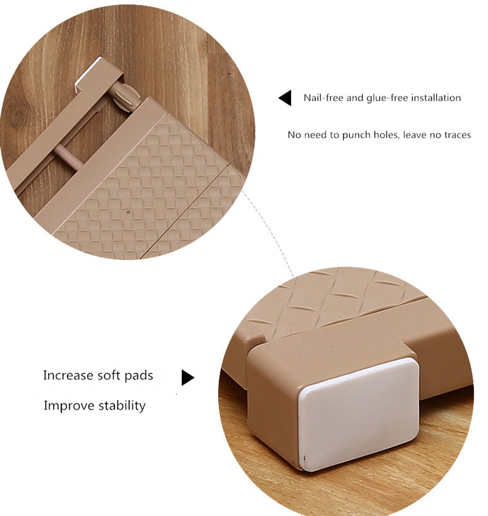 Adjustable Wall-Mounted Closet Organizer Shelf