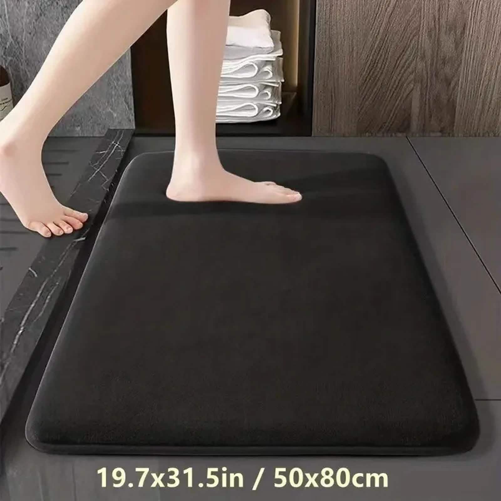 Non-Slip Coral Velvet Bath Mat