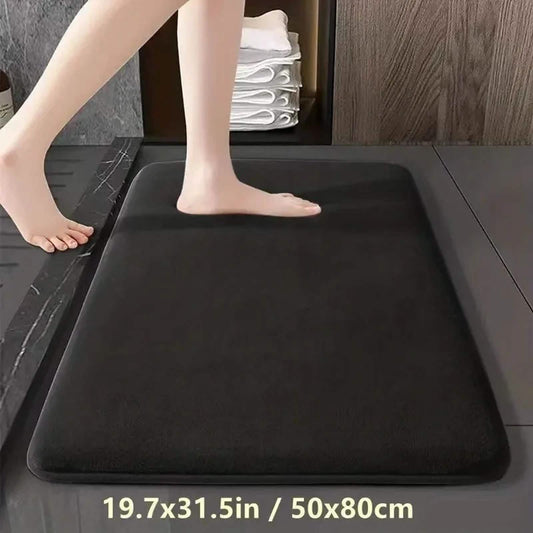 Non-Slip Coral Velvet Bath Mat