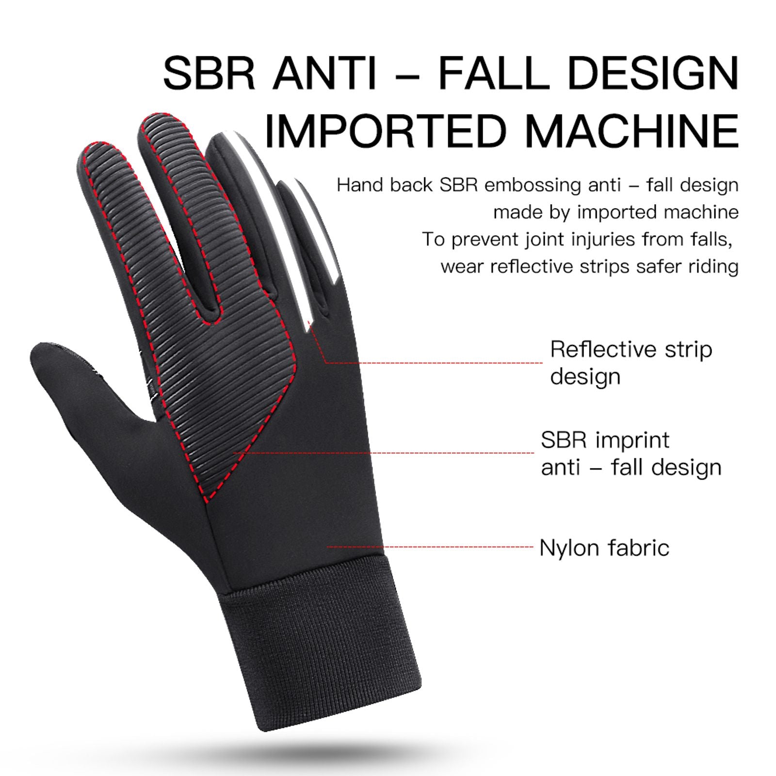 Winter Warm Touchscreen Leather Cycling Gloves for Men