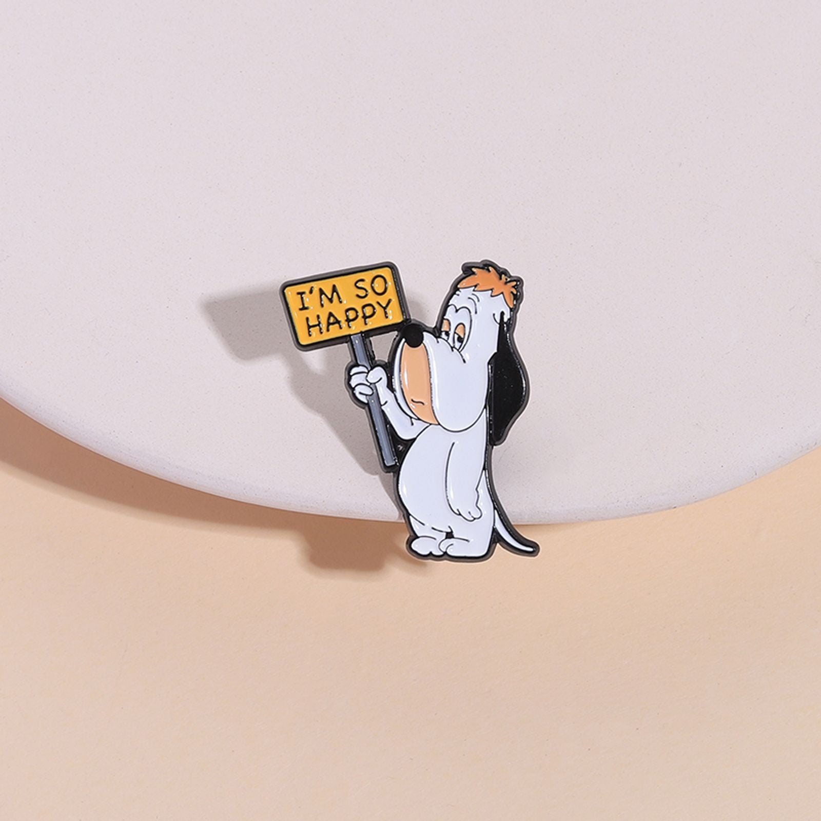 Cute Cartoon Dog Enamel Pin - Funny Animation Brooch