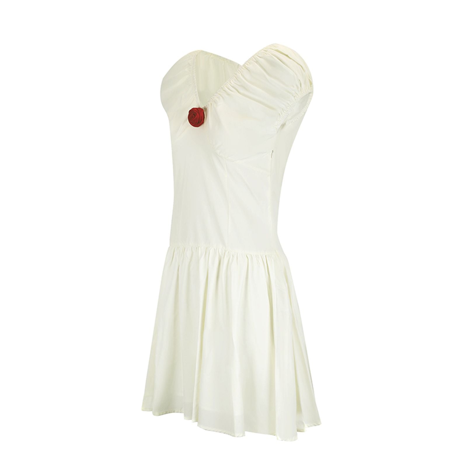 Women's Summer Casual Slim Dress with Puff Sleeves