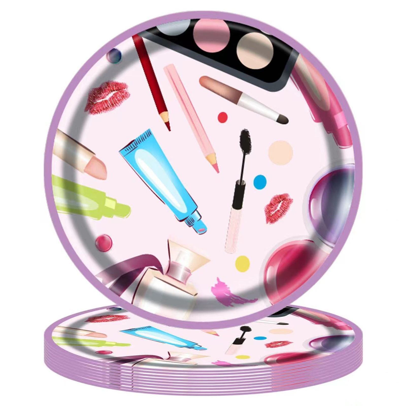 Makeup Birthday Disposable Tableware for Spa Parties