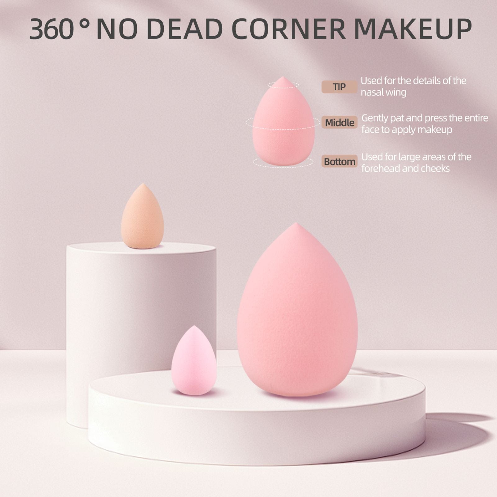 Makeup Brushes and Sponges Set with Headband and Wristband