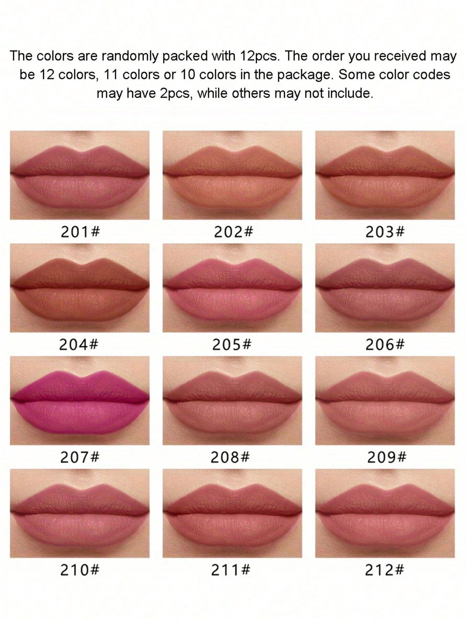 12-Piece Professional Lip Liner Pencil Set