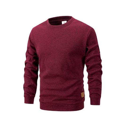Men's Casual Round Neck Long Sleeve Pullover Sweatshirt