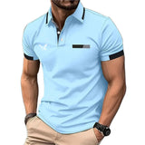 Men's Color Block Golf Polo Shirt