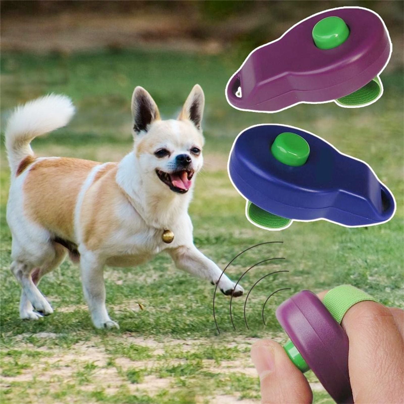 Pet Training Clicker with Elastic Band - Dog Training Aid