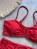Bandeau Push Up Bikini Set for Women 2024