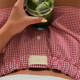 Women's Plaid Lounge Boxer Shorts - Cute Summer Pajama Bottoms