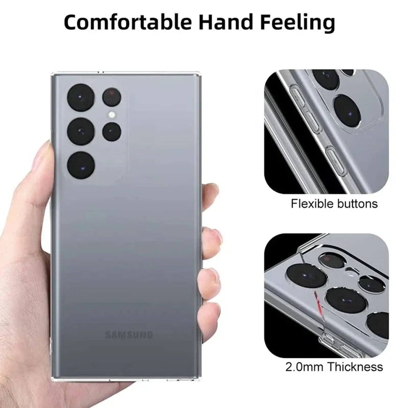 Soft Clear Silicone Phone Case for Samsung Galaxy A Series