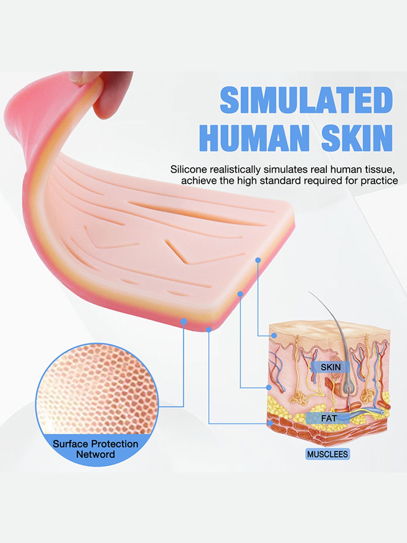 Silicone Skin Pad Suture Training Kit for Medical Practice