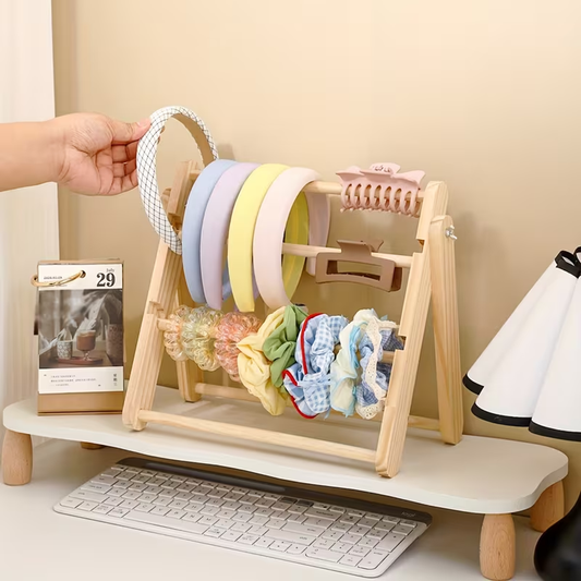 Solid Wood Multi-Layer Jewelry Display Rack