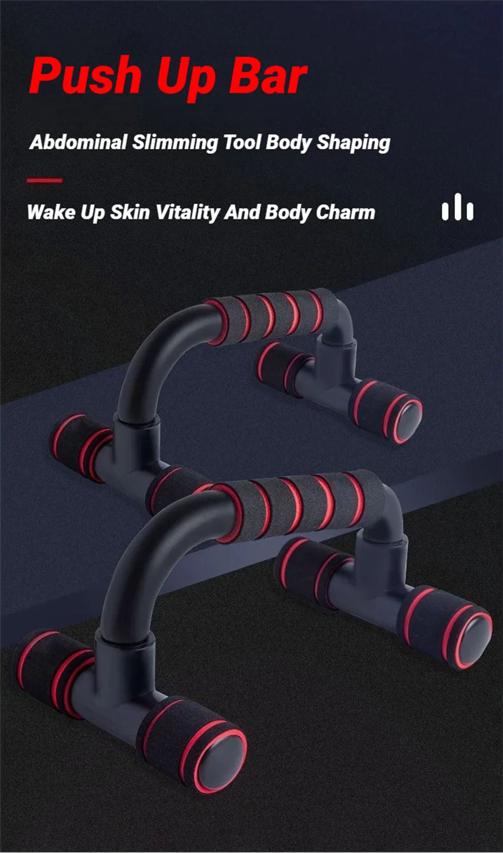 Portable Push Up Support with Anti-Skid Foam Handles