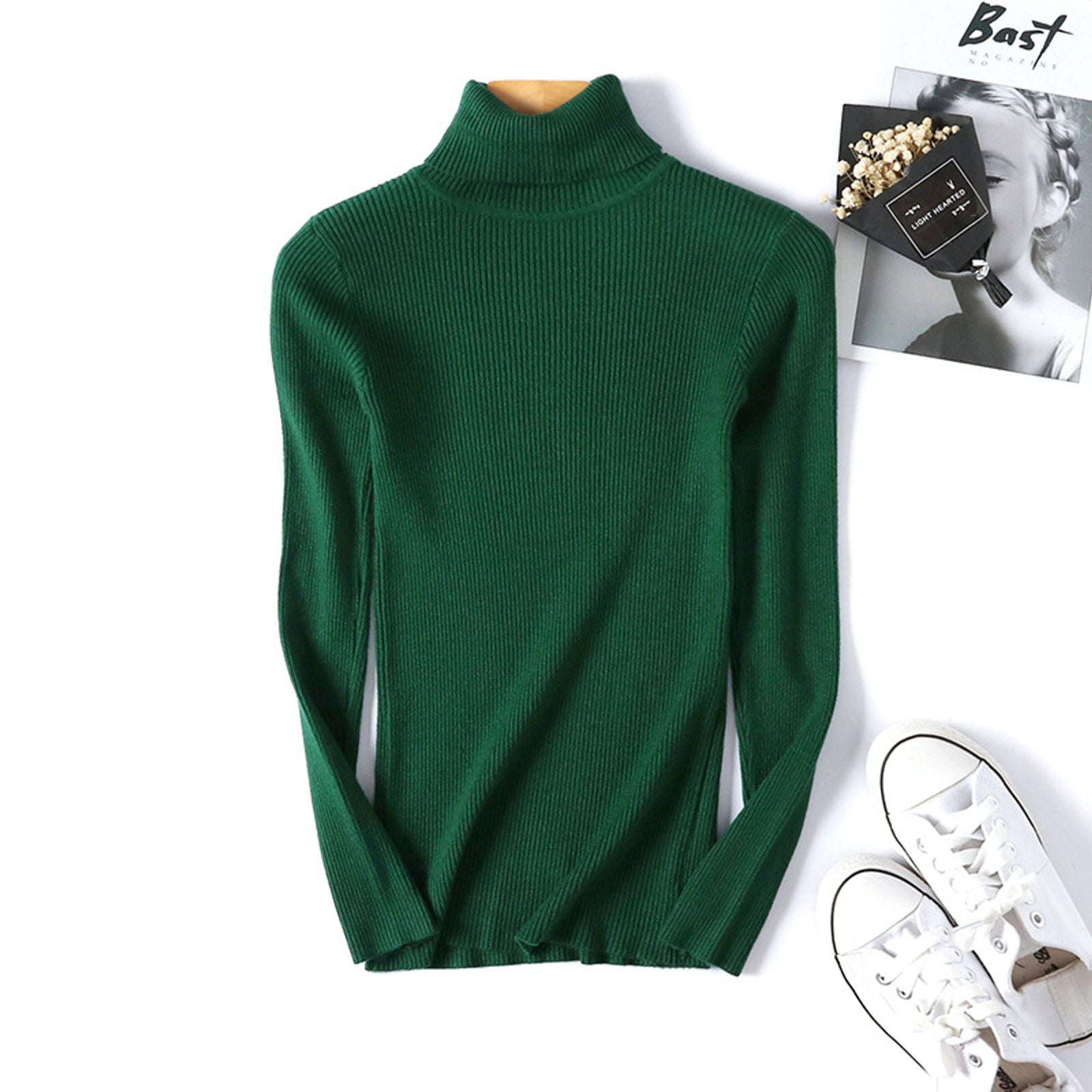 Casual Women's Knitted Turtleneck Sweater