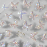 Polarized Three-Dimensional Relief Butterfly Nail Sticker