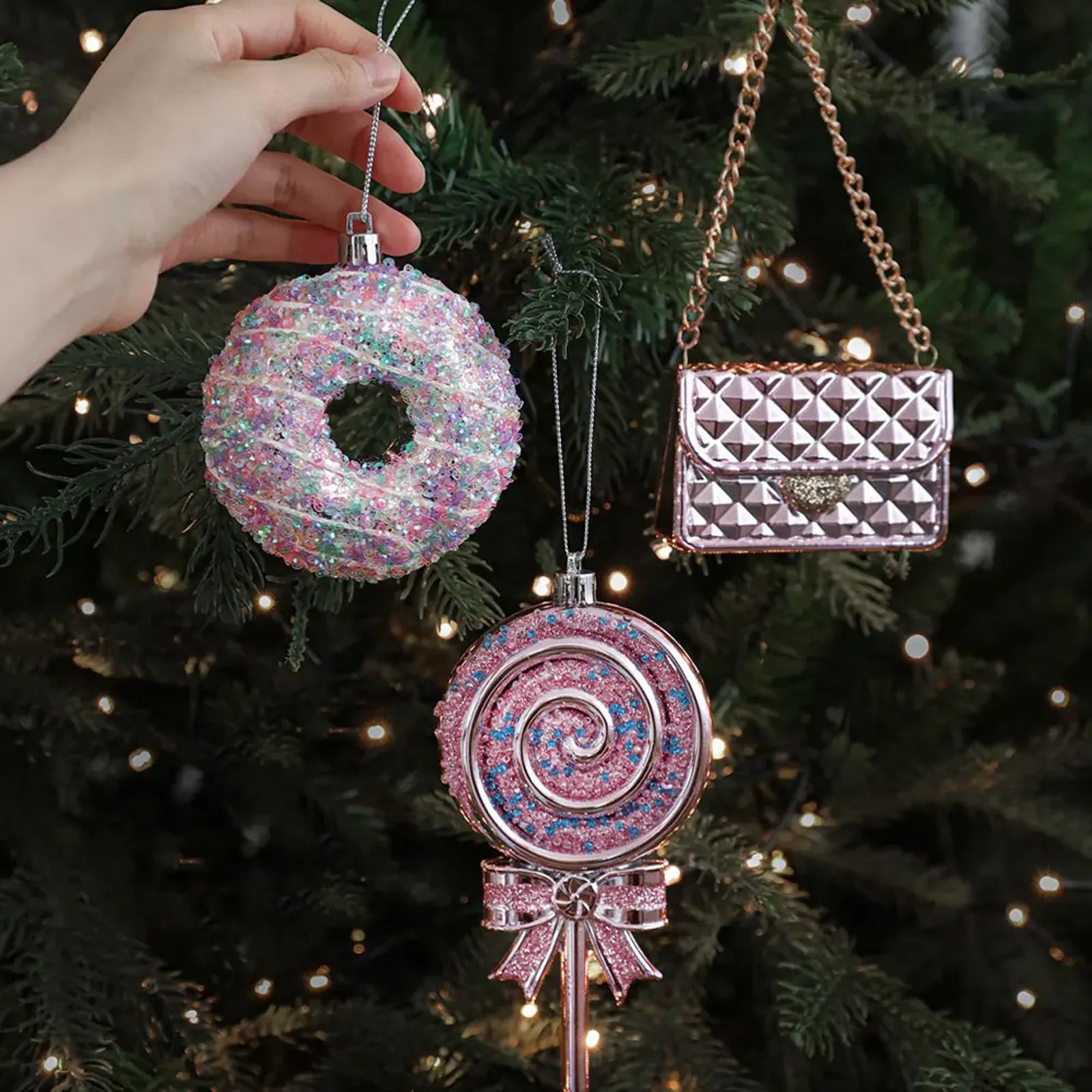 DIY Cartoon Christmas Ice Cream Pendant - 3D Snowflake Ornament