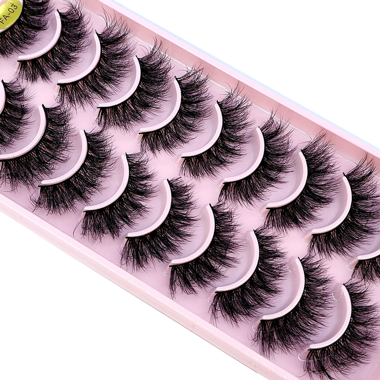 3D Faux Mink Hair False Eyelashes - Natural Crisscross Lashes