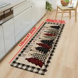VIKAMA Christmas Tree Theme Rug and Mat Set