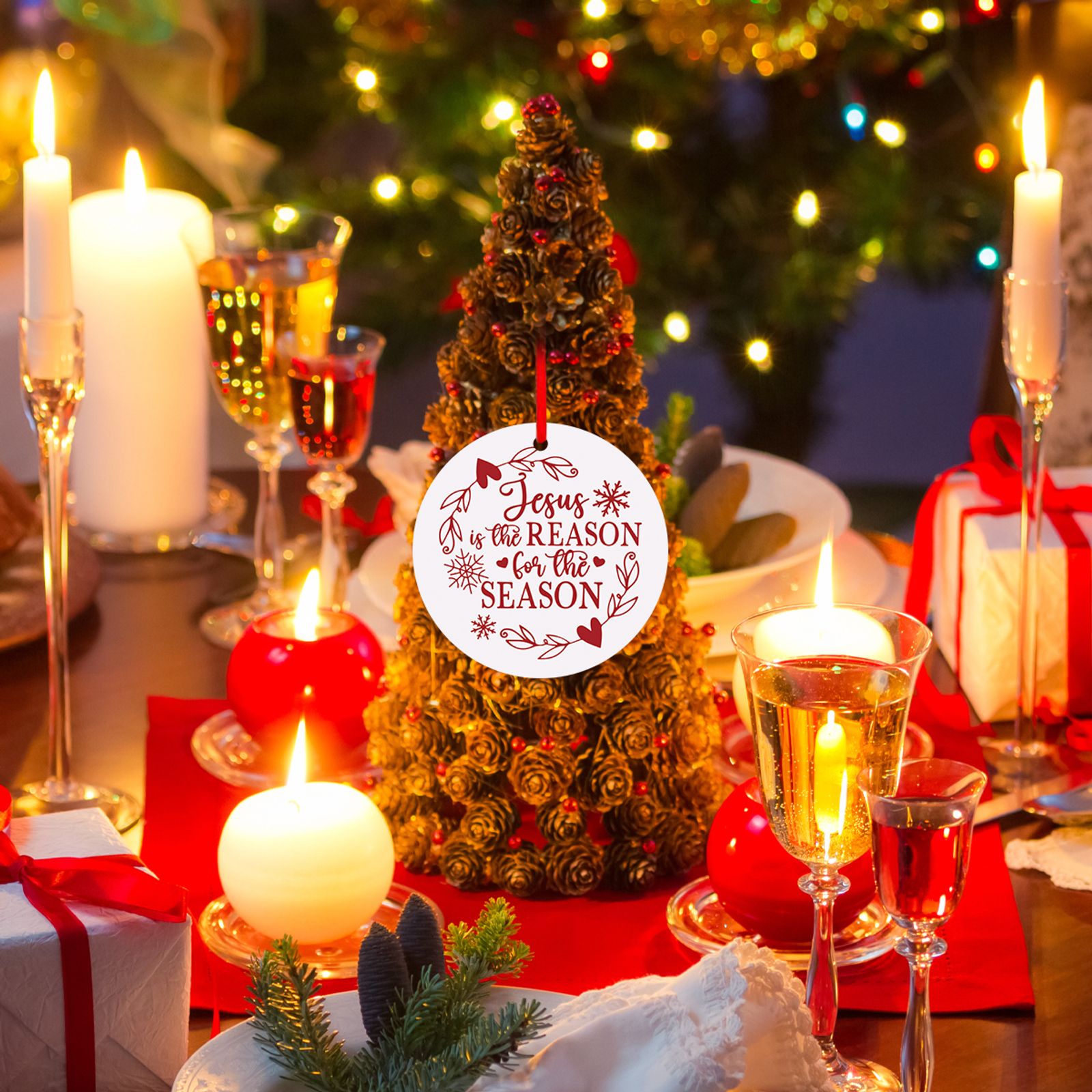 Jesus Is The Reason For The Season Christmas Ornament