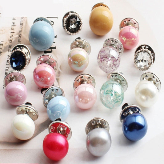 10 Pcs Imitation Pearl Brooch Buttons for DIY
