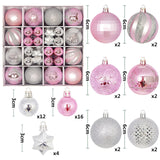 44Pcs Christmas Ball Ornaments for Home Decor