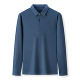 Men's Long Sleeve Business Casual Polo Shirt