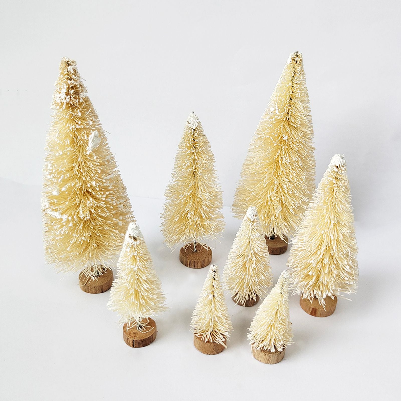 Mini Christmas Tree Ornament Set - 5/8pcs Decorative Cedar Pine