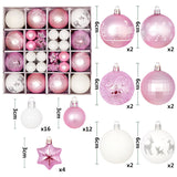 44Pcs Christmas Ball Ornaments for Home Decor