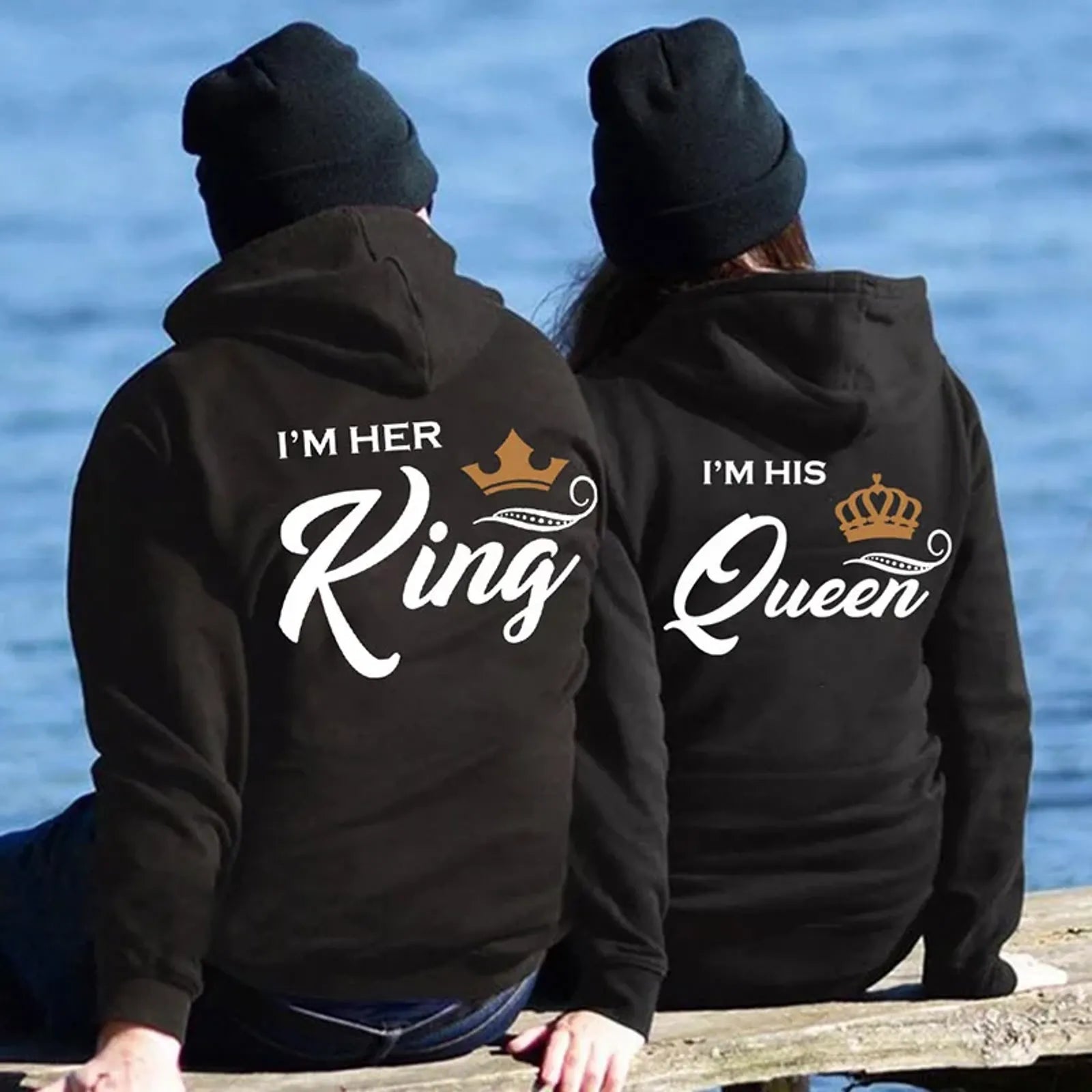 His Queen or Her King Couple Hoodies