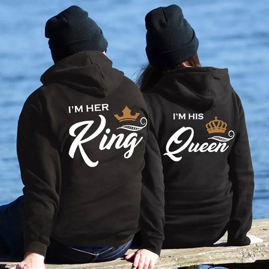 His Queen or Her King Couple Hoodies