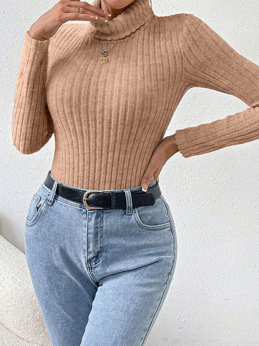Autumn Women’s Solid Turtleneck Bodysuit